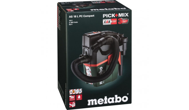 Metabo AS 18 L PC Compact juhtmevaba tolmuimeja