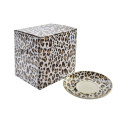 Teekann DKD Home Decor Leopard Kristall Portselan Pruun Läbipaistev Valge (2 Ühikut)