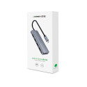 [RETURNED ITEM] Ugreen USB Type C HUB - 4x USB 3.2 Gen 1 with USB-C power port gray (CM219 70336)