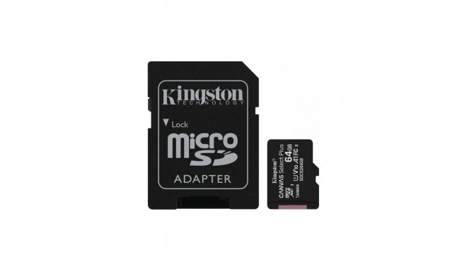 Kingston Canvas Select Plus MicroSDXC card 64 GB Class 10 UHS-I/U1 A1 V10 (SDCS2/64GB)