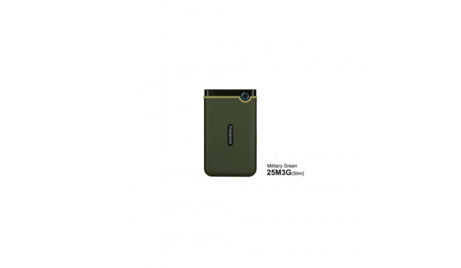 Transcend StoreJet 25M3 kõvaketas 2 TB väline (portatiivne) 2.5 (6.4 cm) USB 3.1 militaarroheline
