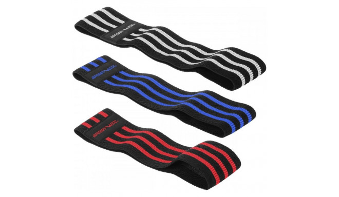 SportVida Hip Band SV-HK0366 different resistance levels in a set of 3 multi-colored