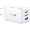 UGREEN Nexode USB-A+2*USB-C 65W GaN Tech Kiirlaadija Valge