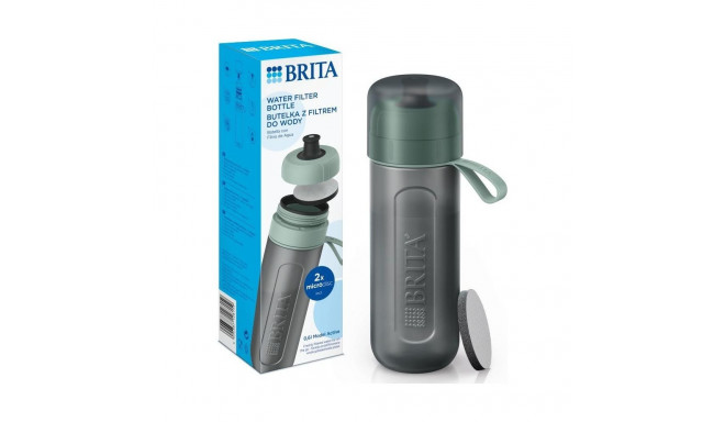 Brita Active Filter Bottle Pastel Green + 2 MicroDisc Filters 600ml