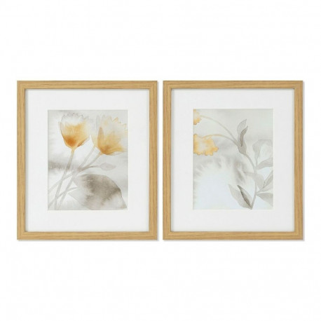 Canvas DKD Home Decor Crystal Canvas 33 x 3 x 38 cm