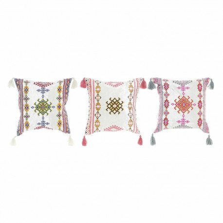 Cushion DKD Home Decor 8424001817528 Multicolour Arab 40 x 10 x 40 cm Fringe (3 Pieces)