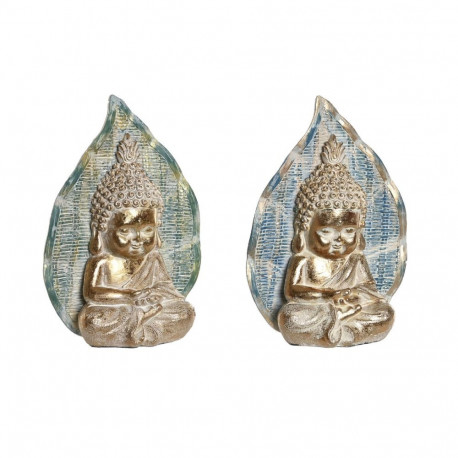 Dekoratiivkuju DKD Home Decor 12,4 x 5,6 x 17,7 cm Sinine Buddha Türkiissinine Idamaine Triibuline (