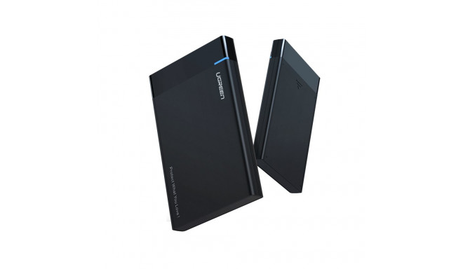 Ugreen External HDD/SSD Case 2.5" US221, SATA 3.0, USB-C, 50cm (Black)