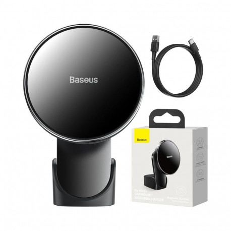 Baseus Baseus hoidik Big Energy autohoidik 15W induktiivlaadijaga iPhone 12 seeria jaoks (must)