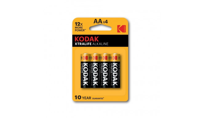 Alkaline Battery - Kodak XTRALIFE AA 2700mAh 4 Pack Black Metallic