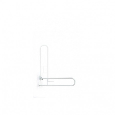 Bathroom Handrail - White Hinged Handle