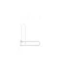 Bathroom Handrail - White Hinged Handle