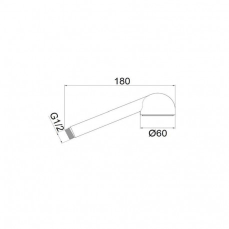 HANDSHOWER DISFLEXTANIT D260C 60MM
