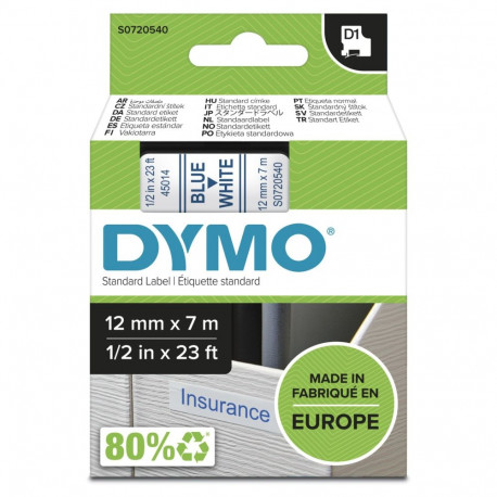 Dymo Schriftband 45014 White Blue (S0720540)
