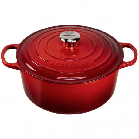 Le Creuset Signature ümmargune hautamisnõu 28cm kirsipunane (21177280602430)