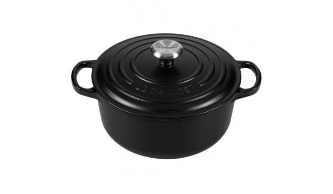 Le Creuset Signature Roaster round 20cm black Schwarz (21177200000430)