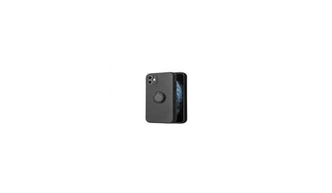 iLike kaitseümbris Apple iPhone 12 Pro Silicone Ring, must