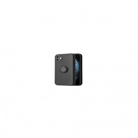 iLike Apple iPhone 12 Pro Max Silicone Case Ring, black
