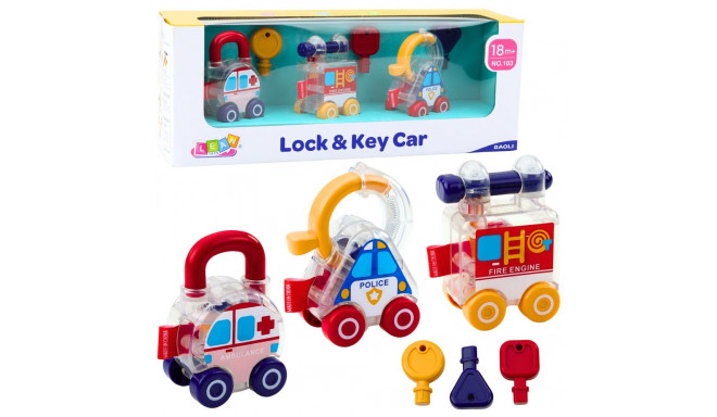 autode komplekt võtmega hariduslik politsei tuletõrje kiirabi 3 tk