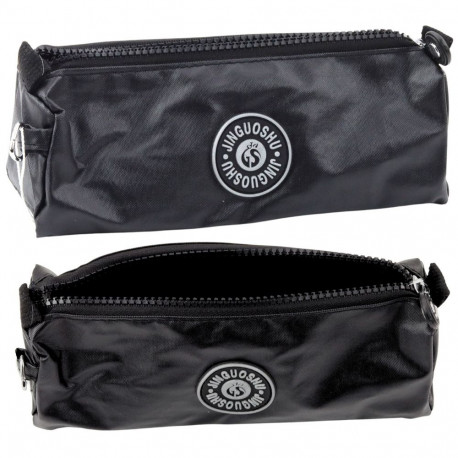 Piórnik Szkolny Organizer Jednokomorowy Czarny 21,5cm