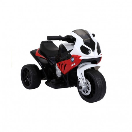 BMW akutoitega mootorratas S1000RR kolmerattaline lastele mõeldud LED-tuledega, punane