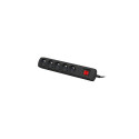 Power strip ARC5 1,5 m ARC5/15/CZ black