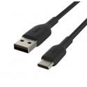 Cable Braided USB-C USB-A 2m Black
