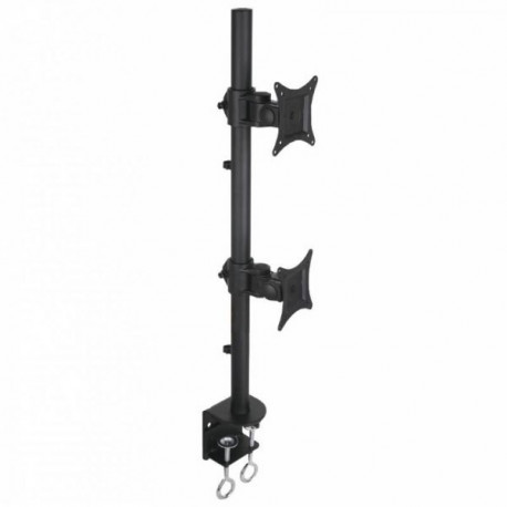 Double twin desk LCD / LED desk stand 13-27 inch double, black