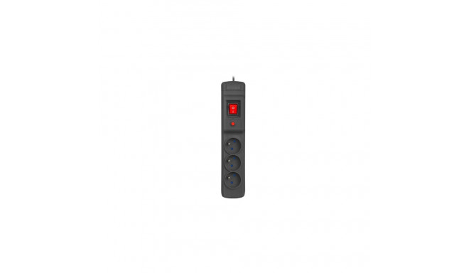 Surge Protector M3 Multi 1.5m black (3 slots)