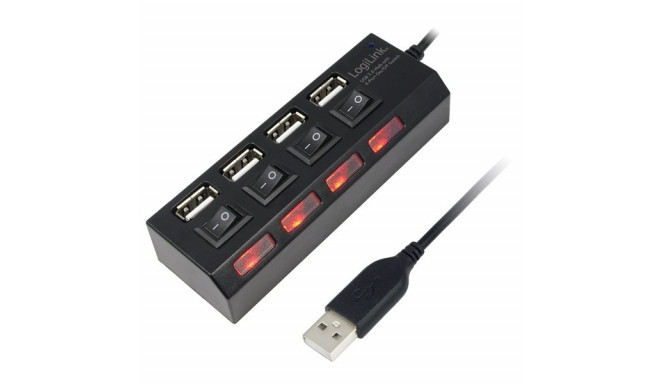 HUB USB2.0 z wyłącznikiem portów
