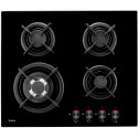 Built-in Gas Hob - Amica PG6411SR 4 Zones with 3000W Wok Burner Black