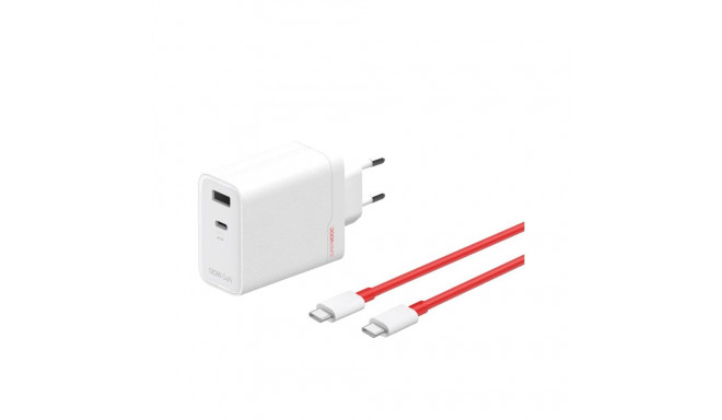 Charger - OnePlus SUPERVOOC 120W USB-A & USB-C with Cable White