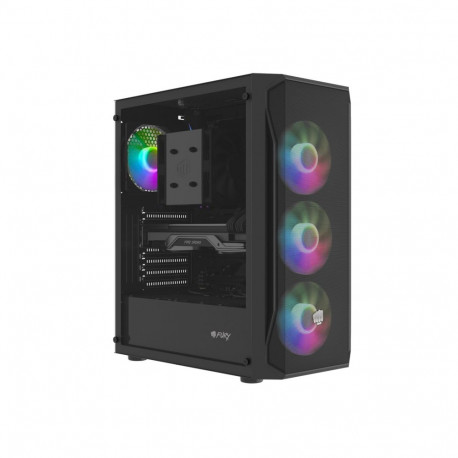 Computer Case - FURY Shobo SH4F RGB Midi Tower Tempered Glass Black