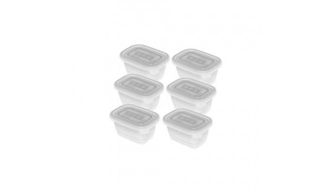 Food Containers Set - ROTHO Freeze 6x250ml Technopolymer Dishwasher Safe