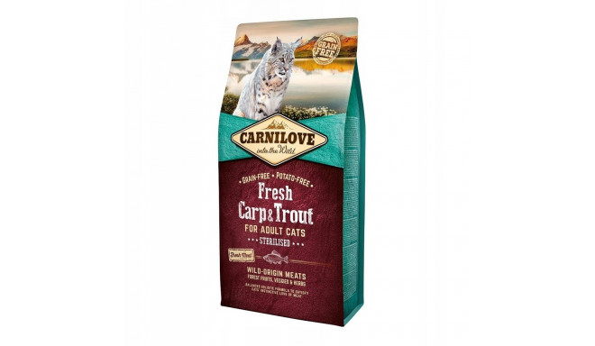 Dry Cat Food - CARNILOVE Sterilised Fresh Carp & Trout 6 kg