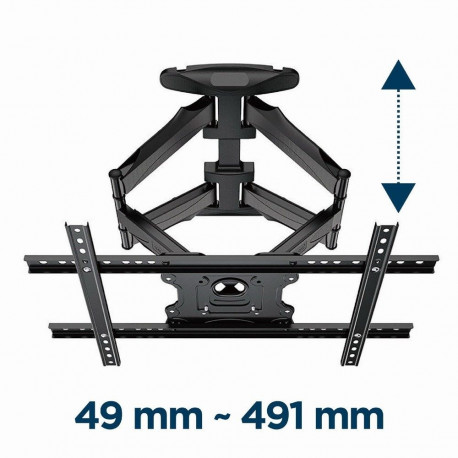 TV Mount - Gembird WM-75ST-01 32"-75" 45.5kg Tilt -5° to 8° Swivel 50° Black