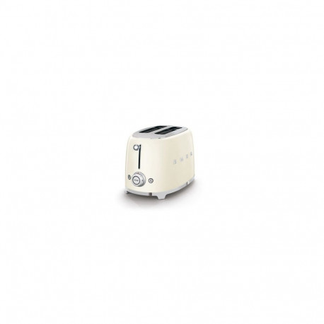 Toaster - SMEG TSF01CREU 2-Slice, 6 Browning Levels, Reheat/Defrost/Bagel Cream