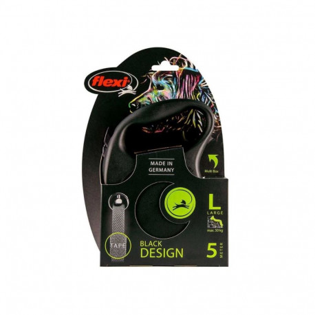 Dog Lead - Flexi Black Design L 5m
