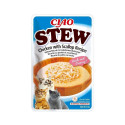 Cat Treats - INABA Ciao Stew Chicken & Scallop 12x40g Grain-Free