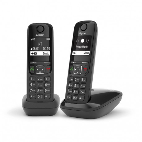 Wireless Phone - Gigaset AS690 Duo 14h Talk Time, 100-Entry Phonebook Black