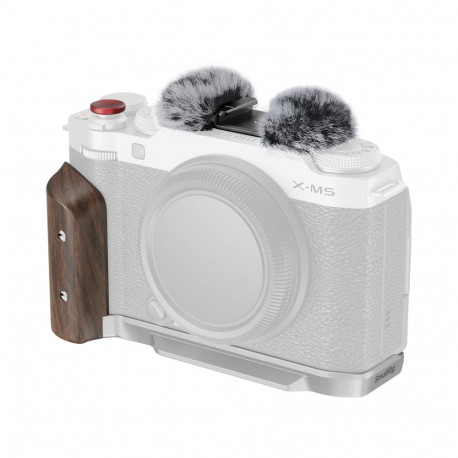 SmallRig L-kujuline kinnitusplaat 5261 puidust käepidemega FUJIFILM X-M5 jaoks, hõbedane