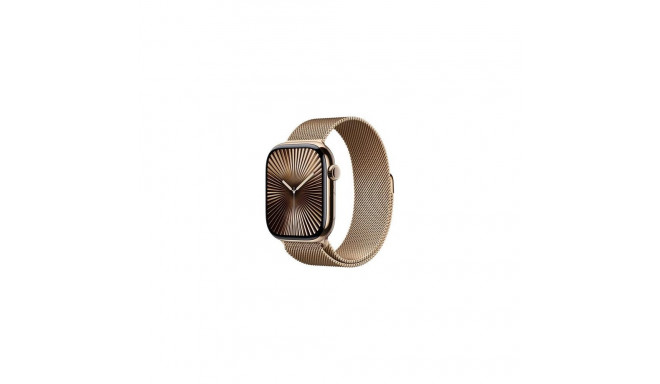 Apple Watch Series 10 GPS + Cellular 46mm Gold Titanium Case with Gold Milanese Loop - M/L