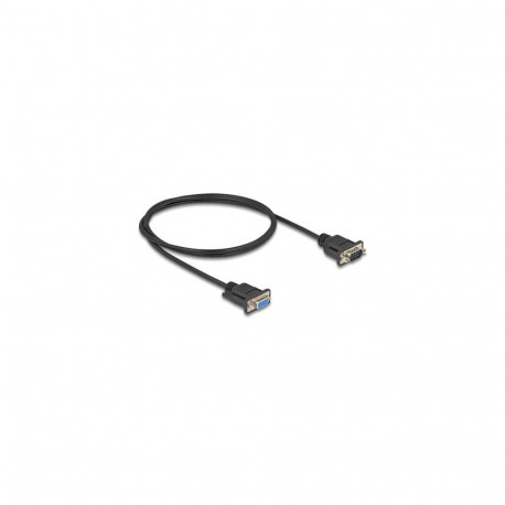 DeLOCK Serial Cable RS-232 D-Sub9 male to female with narrow plug housing 1 m
