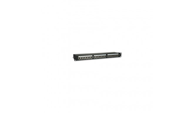 Equip 24-Port Cat.5e Shielded Patch Panel, Black