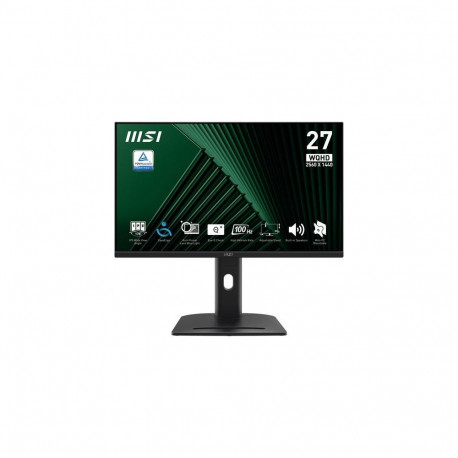MSI Pro MP275QPG 27 Inch Monitor, QHD (2560 x 1440), 100Hz, IPS, 1ms, 2x HDMI 2.0b, 1x DP 1.2a outpu