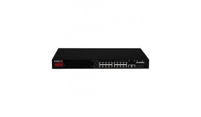 Edimax GS-5216PLC network switch Managed Gigabit Ethernet (10/100/1000) Power over Ethernet (PoE) Bl