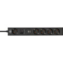 Brennenstuhl 1159780615 power extension 1.5 m 5 AC outlet(s) Indoor Black, Grey