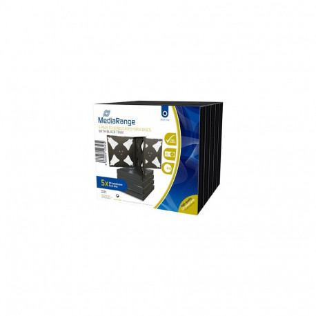 MediaRange BOX34-6 optical disc case Jewel case 6 discs Black