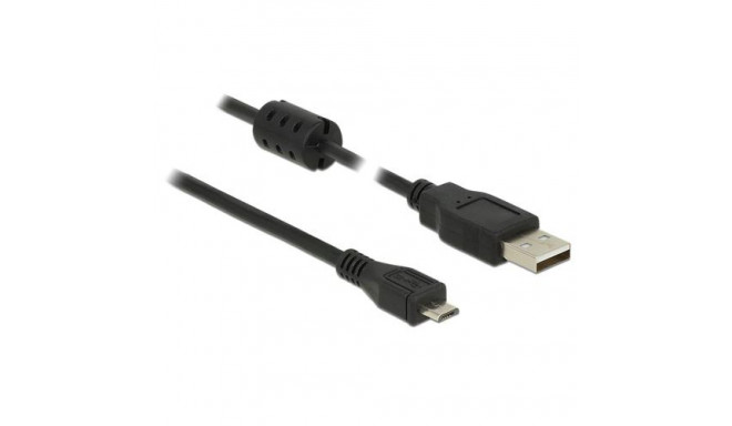 DeLOCK 3m, USB 2.0-A/USB 2.0 Micro-B USB cable USB A Micro-USB B Black