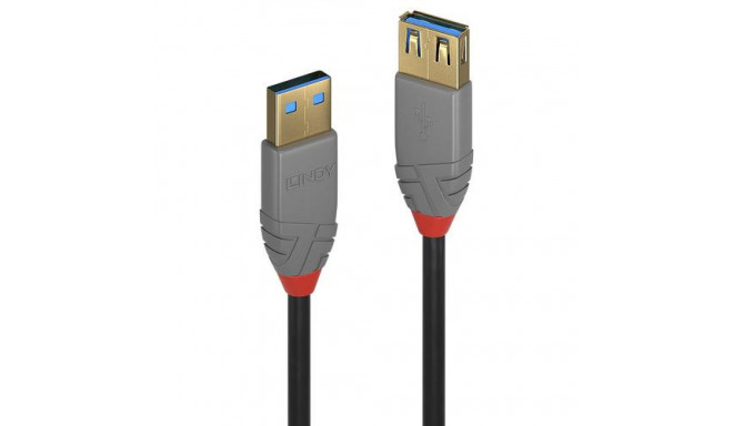 Lindy 0.5m USB 3.2 Type A Extension Cable, 5Gbps, Anthra Line